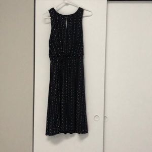 Loft Keyhole Dress- Navy